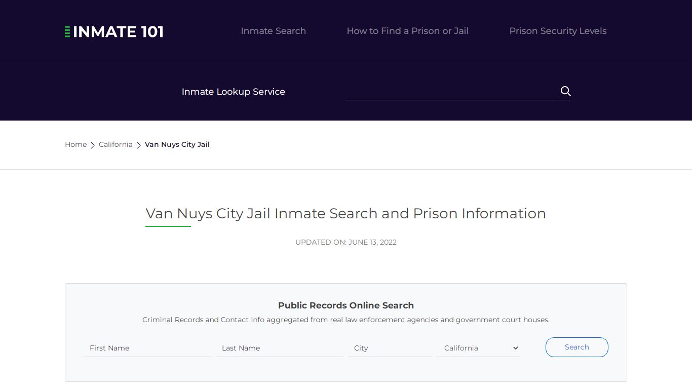 Van Nuys City Jail Inmate Search, Visitation, Phone no ...